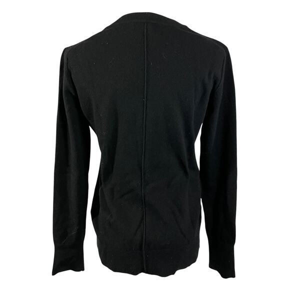 Banana Republic Womens Merino Wool Crewneck Sweater Capsule Luxe Black Small - Picture 2 of 9